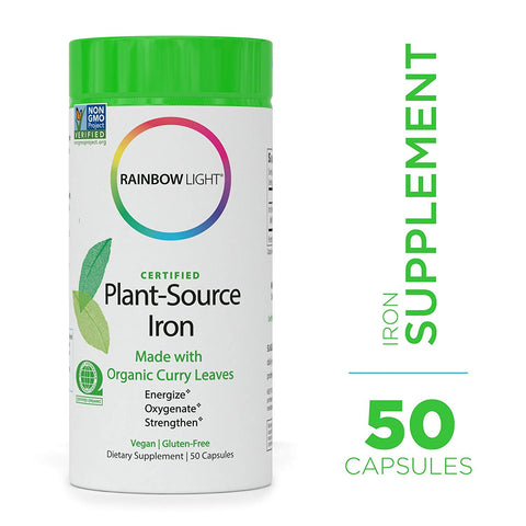 Rainbow Light Plant-Source Iron-50 Plant Capsules