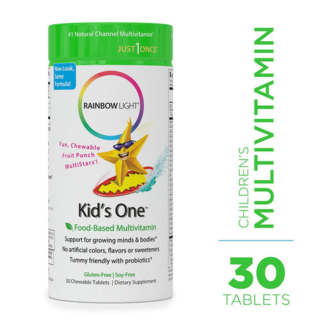 Rainbow Light Kid's One Food Based Multivitamin-30 Chewable Tablets