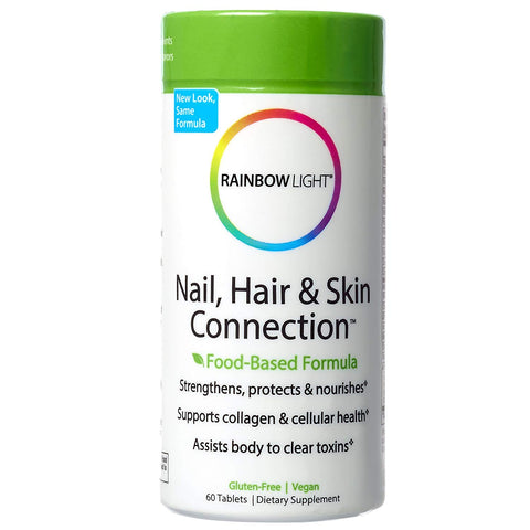 Rainbow Light Nail, Hair & Skin Connection Food-Based Formula-60 Tablets