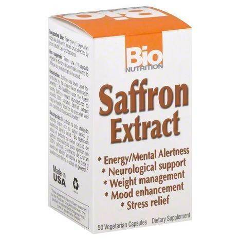 Bio Nutrition Saffron Extract, Vegetarian Capsules - 50 Each