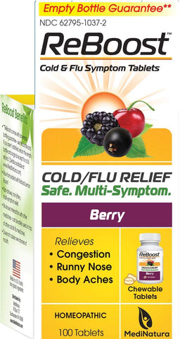 ReBoost Cold/Flu Relief Berry Flavor-100 Chewable Tablets