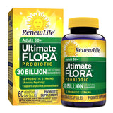 Renew Life Adult 50+ Ultimate Flora Probiotic 30 Billion Live Cultures-60 Vegetable Capsules