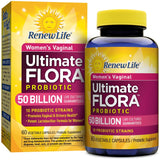 Renew Life Womens Vaginal Ultimate Flora Probiotic 50 Billion Live Cultures-60 Vegetable Capsules