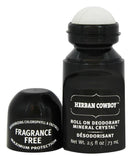 Herban Cowboy Roll On Deodorant Mineral Crystal-2.5 Oz