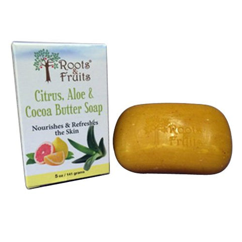 Roots & Fruits Citrus Aloe & Coco Butter Soap-5 Oz