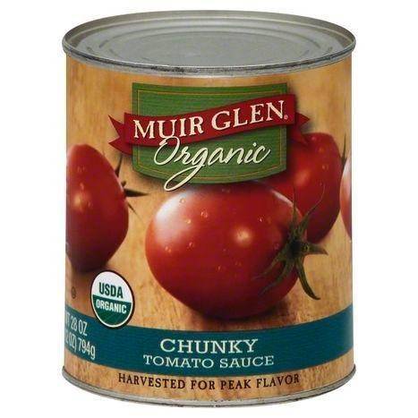 Muir Glen Organic Tomato Sauce, Chunky - 28 Ounces