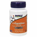Now L-Carnitine 500 mg - 30 Veg Capsules