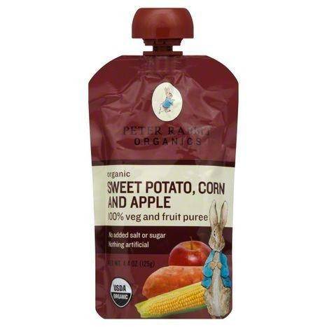 Pumpkin Tree Peter Rabbit Organics Fruit & Vegetable Puree, Organic, Apple, Sweet Potato & Corn - 4.4 Ounces