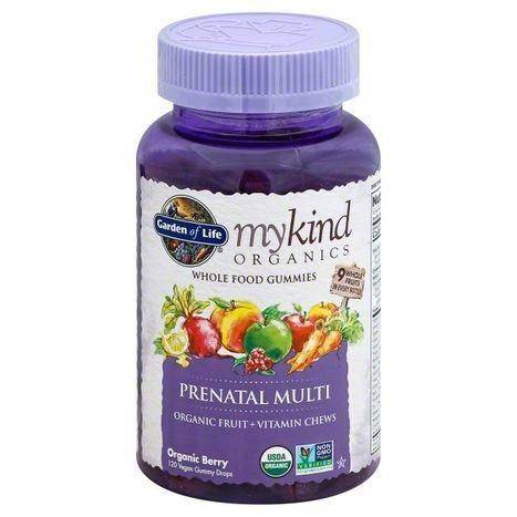 Garden of Life MyKind Organics Prenatal Multi, Vegan Gummy Drops, Organic Berry - 120 Each