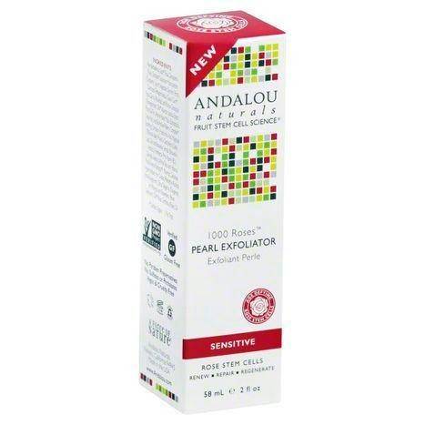 Andalou Naturals 1000 Roses Pearl Exfoliator, Sensitive - 2 Ounces