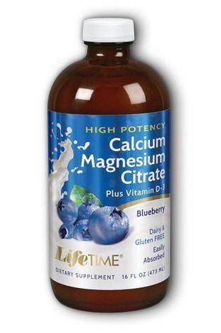 Lifetime Liquid Calcium Magnesium Citrate, Blueberry