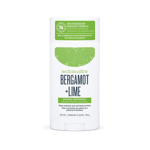 Schmidt's Bergamot & Lime Natural Deodorant-3.25 Oz