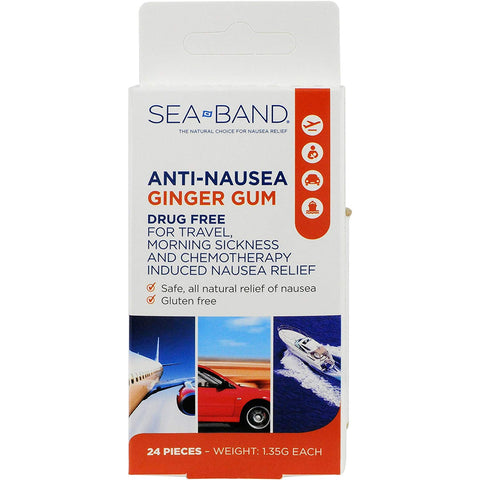 Sea Band Anti-Nausea Ginger Gum-24 Pieces