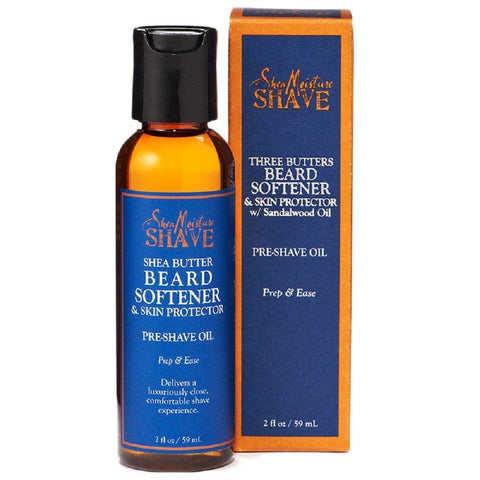 Shea Moisture Shave Three Butters Beard Softener & Skin Protector With Sandwood Oil-2 Oz