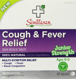 Similasan Cough & Fever Relief Ages 6-11-40 Quick Dissolving Tablets