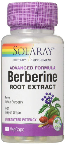 Solaray Berberine Root Ectract With Oregon Grape-60 Veg Caps