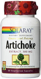 Solaray Artichoke Extract 300 Mg-60 Vegeatarian Capsules