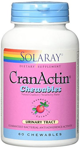 Solaray CranActin Chewables Urinary Tract Cranberry & Strawberry Flavor-60 Chewables