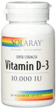Solaray Vitamin D-3 10,000 IU-60 Vegetarian Capsules