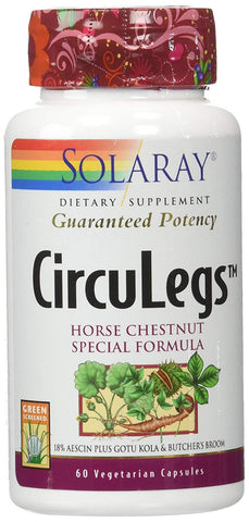 Solaray CircuLegs Horse Chestnut Special Formula-60 Vegetarian Capsules