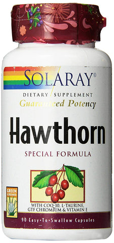 Solaray Hawthorn Special Formula-90 Vegetarian Capsules