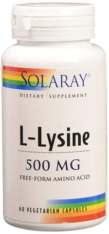 Solaray L-Lysine 500 Mg-60 Vegetarian Capsules