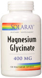 Solaray Magnesium Glycinate 400 Mg-120 Vegetarian Capsules