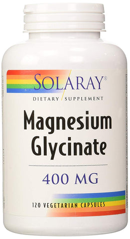 Solaray Magnesium Glycinate 400 Mg-120 Vegetarian Capsules