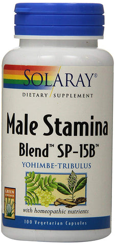 Solaray Male Stamina Blend SP-15B Yohimbe Tribulus-100 Vegeterian Capsules