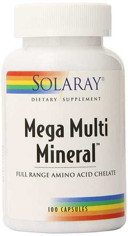 Solaray Mega Multi Mineral Dietary Supplement-100 Capsules