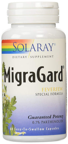 Solaray Migra Gard Feverfew Special Formula-60 Vegetarian Capsules