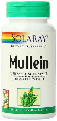 Solaray Mullein 330 Mg Per Capsule-100 Vegeterian Capsules