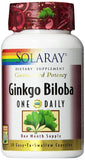 Solaray Ginkgo Biloba Leaf Extract One Daily-30 Veg Caps