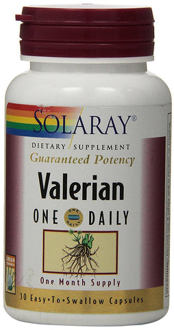 Solaray Valerian One Daily-30 Easy To Swallow Capsules