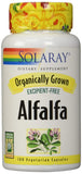 Solaray Alfalfa Organically Grown-100 Vegetarian Capsules