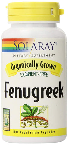 Solaray Organic Fenugreek 1240 Mg-100 Vegetarian Capsules