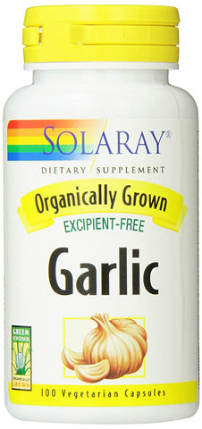 Solaray Organically Grown Garlic-100 Vegetarian Capsules