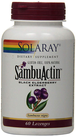 Solaray SambuActin Black Elderberry Extract-60 Lozenges