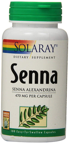 Solaray Senna 470 Mg Senna Alexandrina-100 Vegetarian Capsules