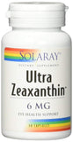 Solaray Ultra Zeaxanthin 6 Mg Eye Health Support-30 Capsules