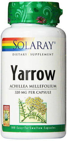 Solaray Yarrow Achillea Millefolium 320 Mg-100 Veg Caps