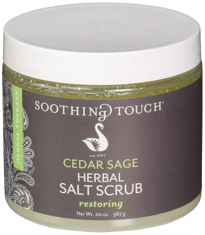 Soothing Touch Cedar Sage Herbal Salt Scrub Restoring-20 Oz