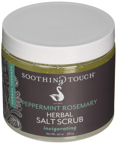 Soothing Touch Peppermint & Rosemary Herbal Salt Scrub Invigorating-20 Oz