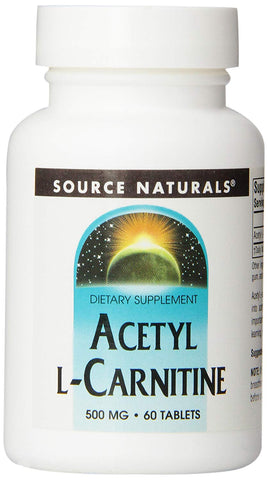 Source Naturals Acetyl L-Carnitine 500 Mg-60 Tablets