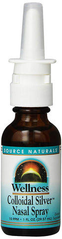 Source Naturals Wellness Collodial Silver Nasal Spray 10 PPM-1 Oz