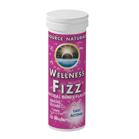 Source Naturals Wellness Fizz Natural Berry Flavor-10 Wafers