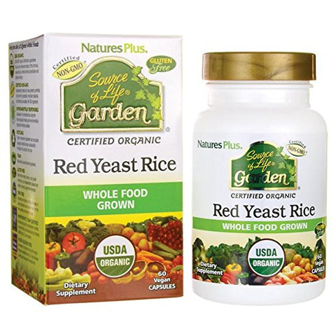 Natures Plus Organic Red Yeast Rice Whole Food Grown-60 Vegan Capsules