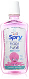 Spry Kid's Alcohol Free Mouth Wash With Xylitol Natural Bubble Gum Enamel Support-16 Oz