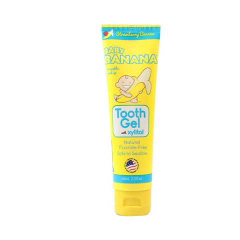 Spry Kid's Tooth Gel With Xylitol 3 Months & Up Strawberry Banana-2 Oz