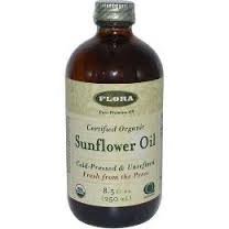 Flora Organic Sunflower Oil Cold Pressed & Unrefined-8.5 Oz